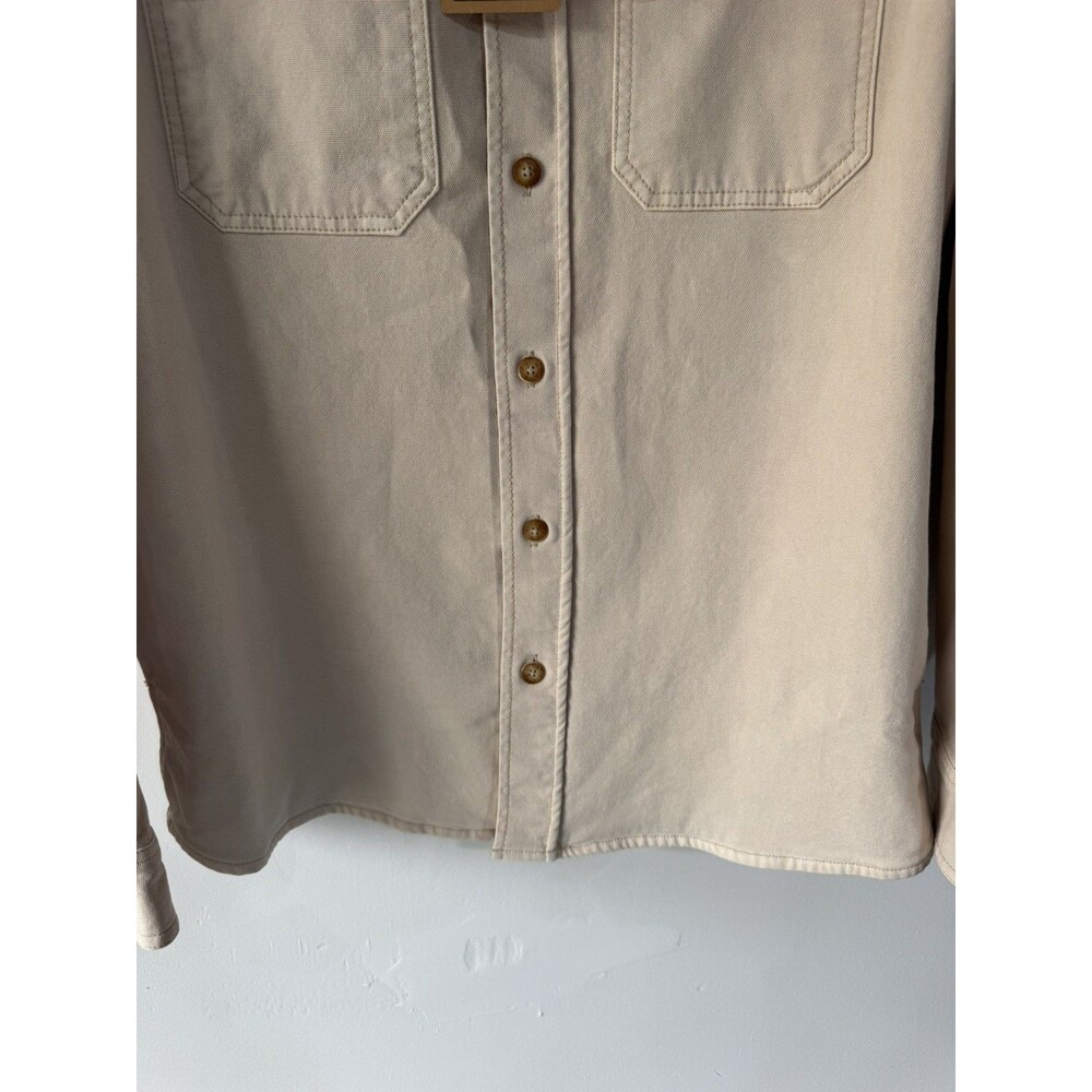 Faherty Sunwashed Canvas CPO Shirt Jacket Size L Mens Aspen Ivory MOF2410 NEW - Picture 6 of 11